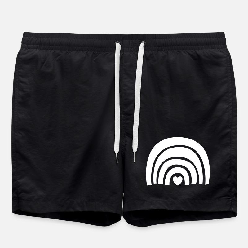 Regenbogen Rainbow - Swim Trunks - black