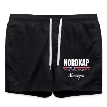 Nordkap - Badeshorts - Schwarz - Vorne - AI Model Male 185 light (185cm)