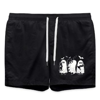 Halloween Cat Lovers  - Badeshorts - Schwarz - Vorne - AI Model Male 185 light (185cm)