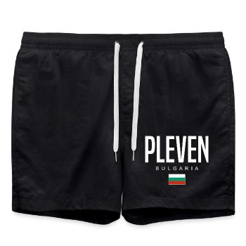 Pleven Bulgarie - Short de bain - noir - Devant - AI Model Male 185 light (185cm)