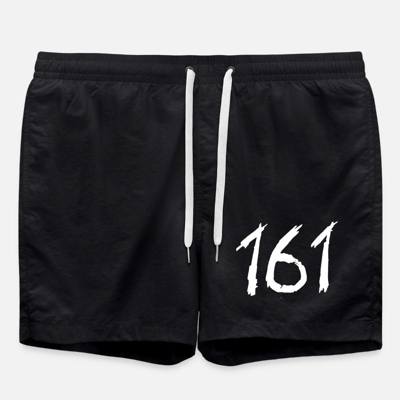 161 Handbrush Ziffern AfA - Badeshorts - Schwarz