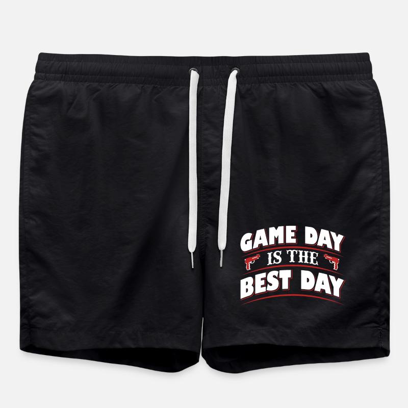 Game Day is the best - Swim Trunks - black