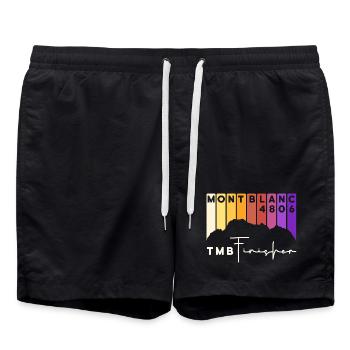 TMB Tour de Mont Blanc Montblanc Finisher - Swim Trunks - black - Front - AI Model Male 185 light (185cm)