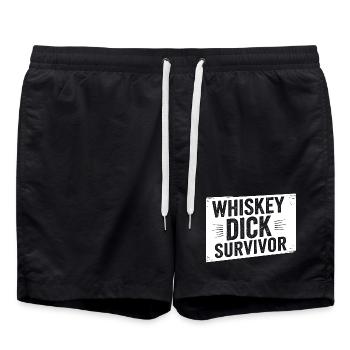 Whisky Dick Survivor Humour coquin Drec - Short de bain - noir - Devant - AI Model Male 185 light (185cm)