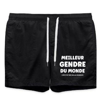 son-in-law - Swim Trunks - black - Front - AI Model Male 185 light (185cm)