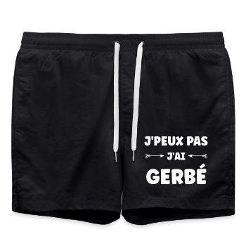 Ich kann nicht, ich GERBÉ - Badeshorts - Schwarz - Vorne - AI Model Male 185 light (185cm)