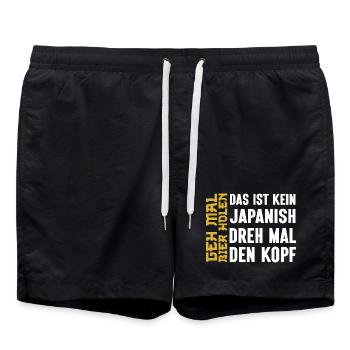 Go Get Beer Funny Beer Drinking Friends - Swim Trunks - black - Front - AI Model Male 185 light (185cm)