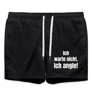 I Angle Spell Block - Swim Trunks - black - Front - AI Model Male 185 light (185cm)