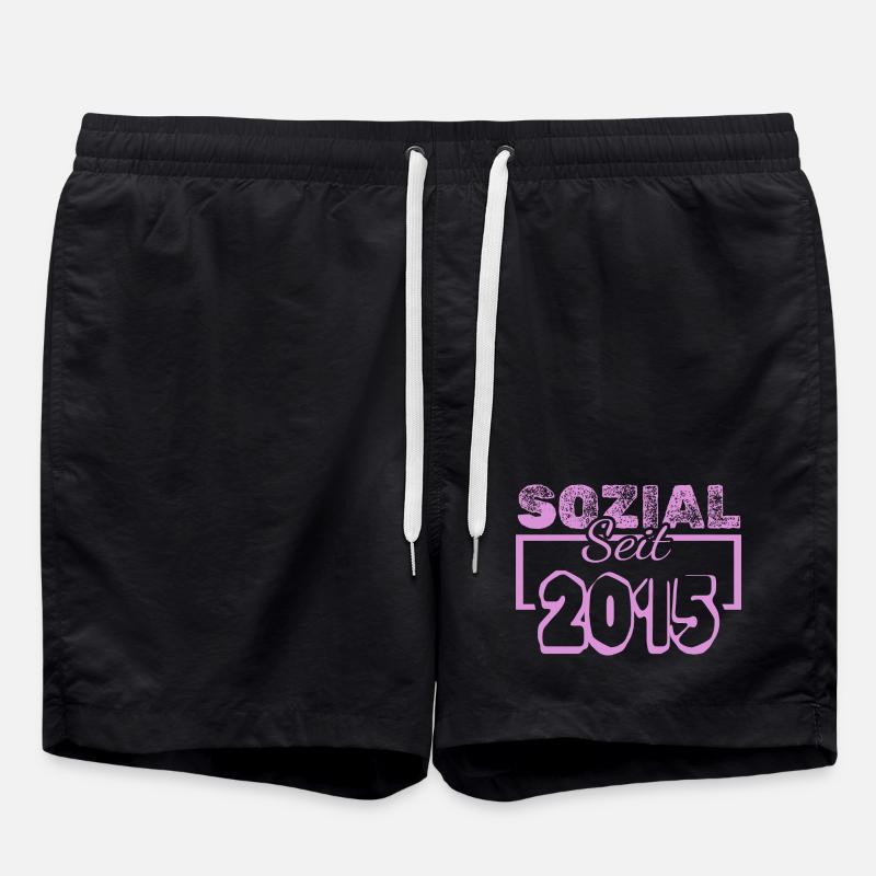 Sozial Seit 2013 Pink - Badeshorts - Schwarz