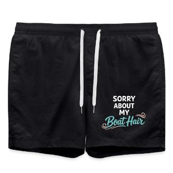 Les poils de mer s’en fichent - Short de bain - noir - Devant - AI Model Male 185 light (185cm)