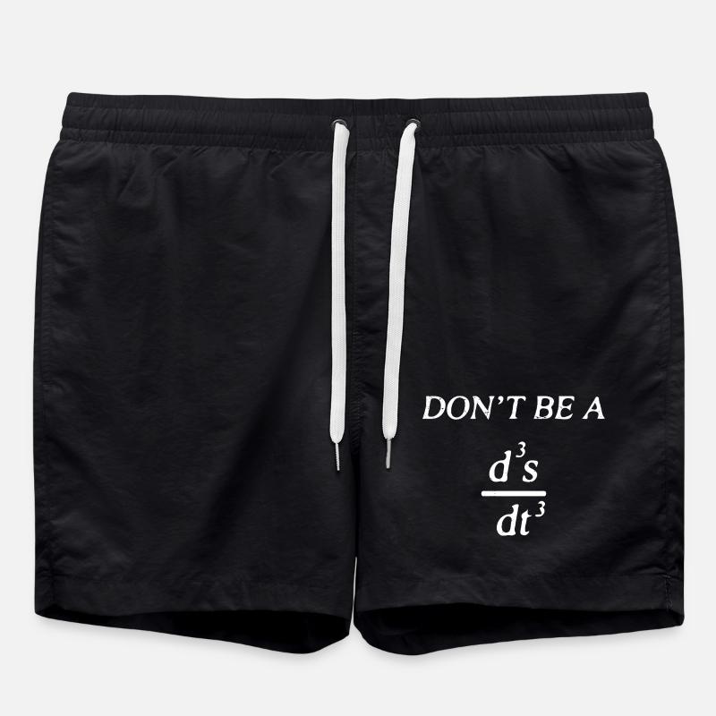 Don't be a jerk - Swim Trunks - black