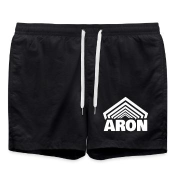 First name Aron - Swim Trunks - black - Front - AI Model Male 185 light (185cm)