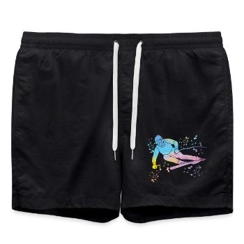Alpine skiing Winter sports Nordic skiing - Swim Trunks - black - Front - AI Model Male 185 light (185cm)