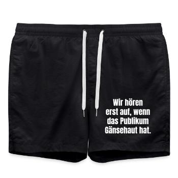 Typographie de chair de poule : inspirer le public - Short de bain - noir - Devant - AI Model Male 185 light (185cm)