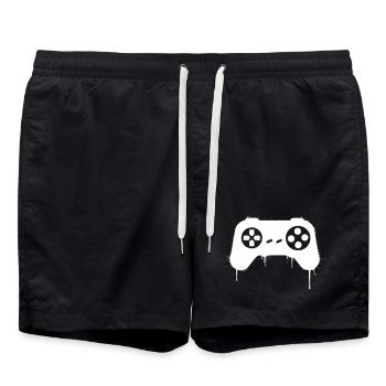 Gamepad Graffiti Drops - Swim Trunks - black - Front - AI Model Male 185 light (185cm)