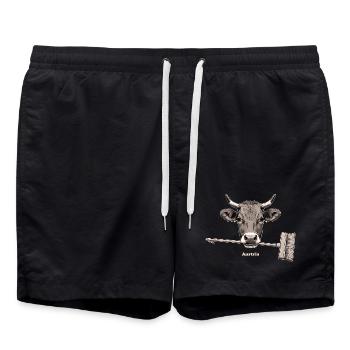 Vache - Short de bain - noir - Devant - AI Model Male 185 light (185cm)