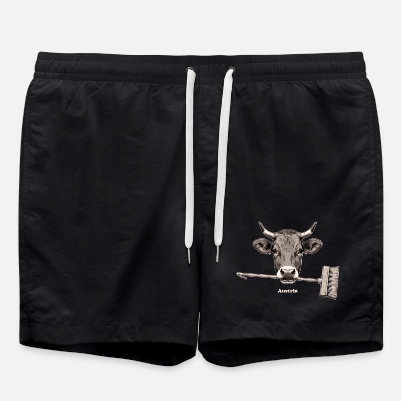 Kuh - Badeshorts - Schwarz