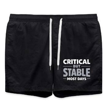 Intensive Care Paramedic Advanced EMT as Identity - Swim Trunks - black - Front - AI Model Male 185 light (185cm)