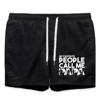 Mes personnes préférées m’appellent Papa Électricien Art - Short de bain - noir - Devant - AI Model Male 185 light (185cm)