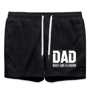 Dad Built Like a Legend Werkzeug Papa - Badeshorts - Schwarz - Vorne - AI Model Male 185 light (185cm)