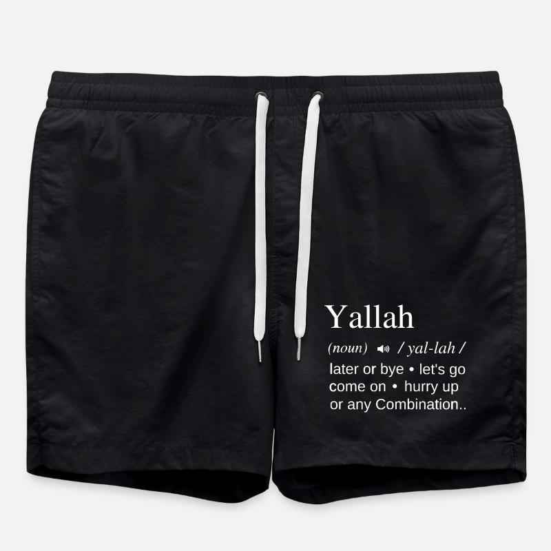 Yallah Arabe défenition - Short de bain - noir