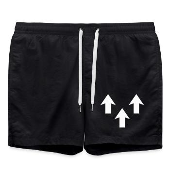 Flèches - Short de bain - noir - Devant - AI Model Male 185 light (185cm)