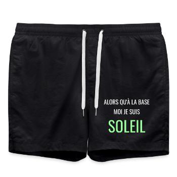 Alors Qu'à la Base Je Suis Soleil - Short de bain - noir - Devant - AI Model Male 185 light (185cm)