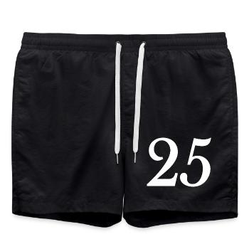 25. 25 ANS. 25e ANNIVERSAIRE. ANNIVERSAIRE 25 ANS. - Short de bain - noir - Devant - AI Model Male 185 light (185cm)
