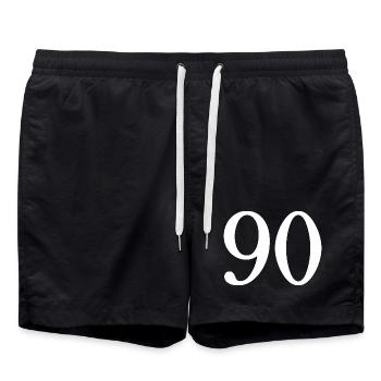 90. 90 ANS. 90e ANNIVERSAIRE. ANNIVERSAIRE 90 ANS. - Short de bain - noir - Devant - AI Model Male 185 light (185cm)