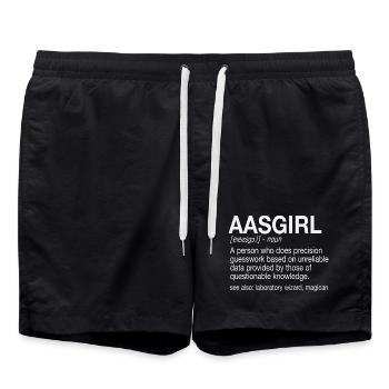 Analyse de spectrométrie d’absorption atomique AAS Girl - Short de bain - noir - Devant - AI Model Male 185 light (185cm)