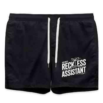 Nature's Reckless Assistant - Swim Trunks - black - Front - AI Model Male 185 light (185cm)