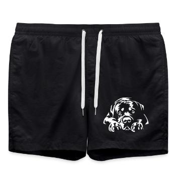 Rottweiler « Édition Noire » - Short de bain - noir - Devant - AI Model Male 185 light (185cm)