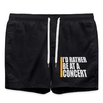Je préférerais être à un concert Lustig Musik Konzert - Short de bain - noir - Devant - AI Model Male 185 light (185cm)