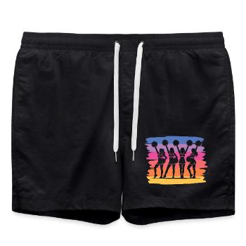 Cheerleader Cheer Mom Cheerleading - Swim Trunks - black - Front - AI Model Male 185 light (185cm)