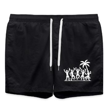 Holiday Party Beach Team - Swim Trunks - black - Front - AI Model Male 185 light (185cm)