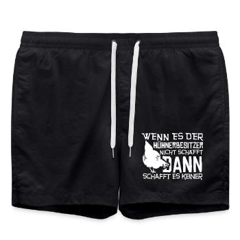 Hühnerflüsterer Huhn Hühnerhalter Hühner - Badeshorts - Schwarz - Vorne - AI Model Male 185 light (185cm)