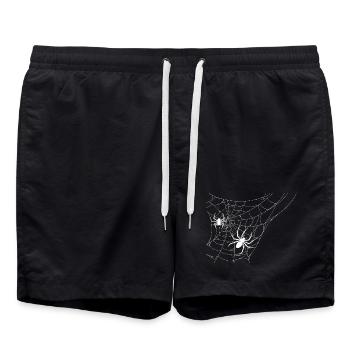 Weiße Spinne - Badeshorts - Schwarz - Vorne - AI Model Male 185 light (185cm)