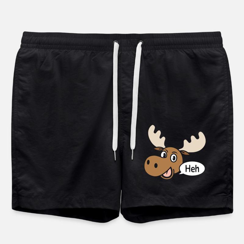Amused Moose - Swim Trunks - black