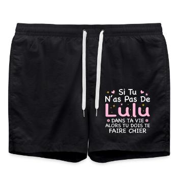 Wenn du kein Lulu Geschenk in deinem Leben hast - Badeshorts - Schwarz - Vorne - AI Model Male 185 light (185cm)