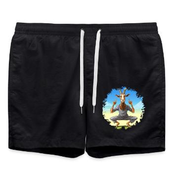 Yogi Steinbock - Badeshorts - Schwarz - Vorne - AI Model Male 185 light (185cm)