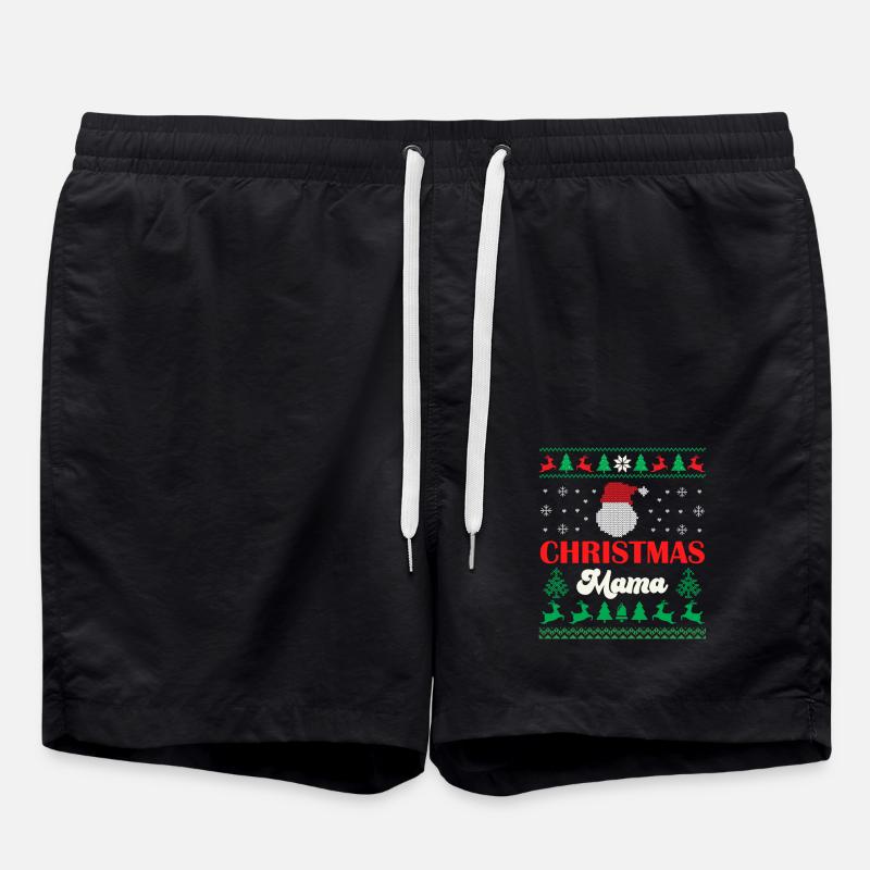 Merry Christmas Mama - Swim Trunks - black