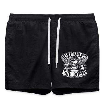 Un style de vie motard sans limites - Short de bain - noir - Devant - AI Model Male 185 light (185cm)