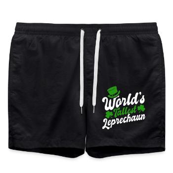 Le plus grand lutin du monde - Saint-Patrick - Short de bain - noir - Devant - AI Model Male 185 light (185cm)