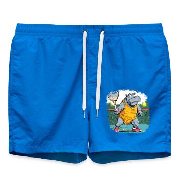 Hippos Tennis - Swim Trunks - cobalt blue - Front