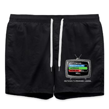 Deutsches TV-Programm: Loading... - Badeshorts - Schwarz - Vorne - AI Model Male 185 light (185cm)