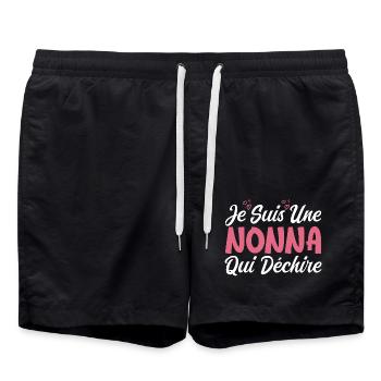 Je suis une Nonna qui Déchire - Short de bain - noir - Devant - AI Model Male 185 light (185cm)