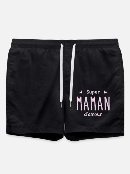 Super maman d'amour - Short de bain - noir