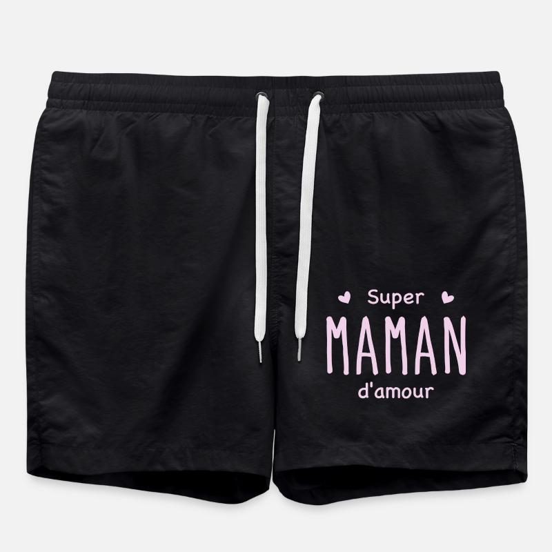 Super maman d'amour - Short de bain - noir