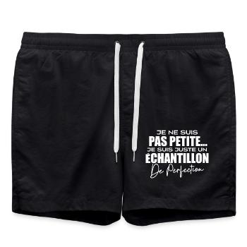 Femme humour, perfection, cadeau fête des mères - Short de bain - noir - Devant - AI Model Male 185 light (185cm)