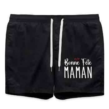 Bonne Fête Maman - Short de bain - noir - Devant - AI Model Male 185 light (185cm)